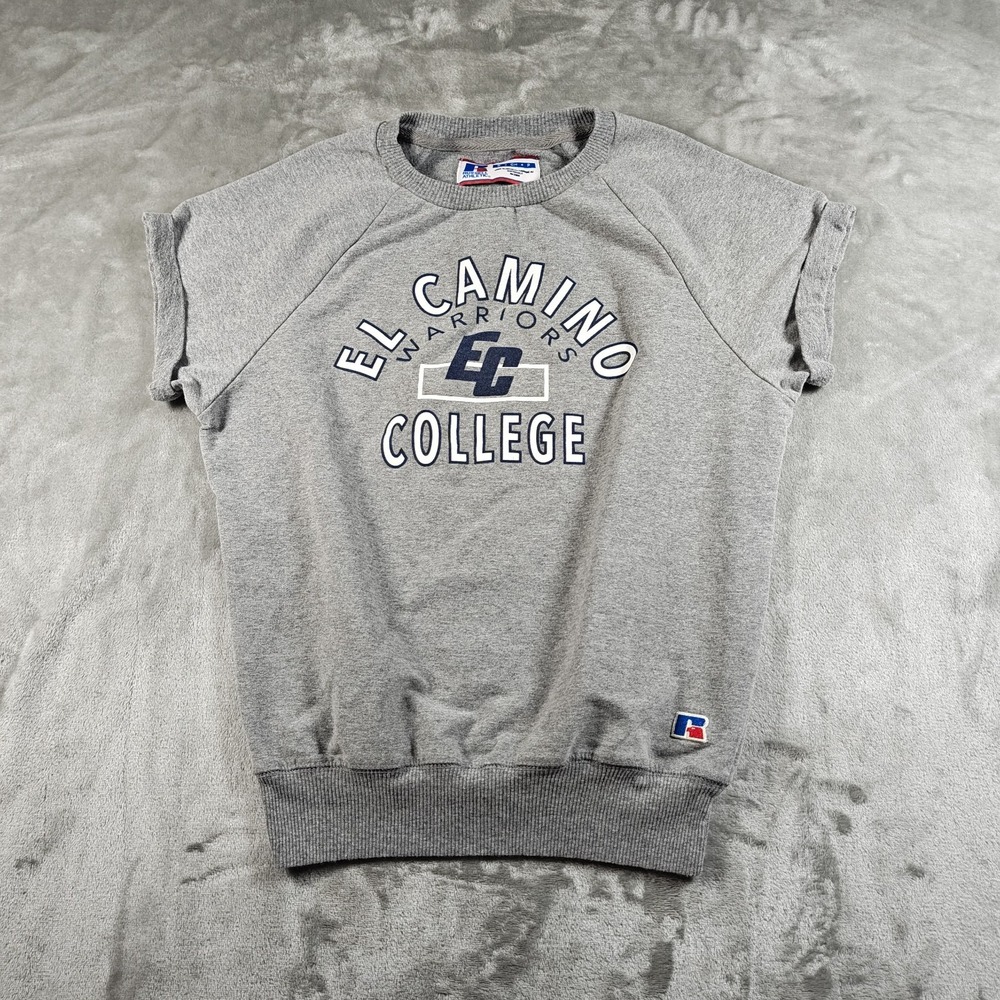 Vintage El Camino College Sweatshirt Women Small Sleeveless Warriors Russell Y2K